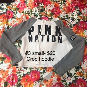 PINK crop hoodie
